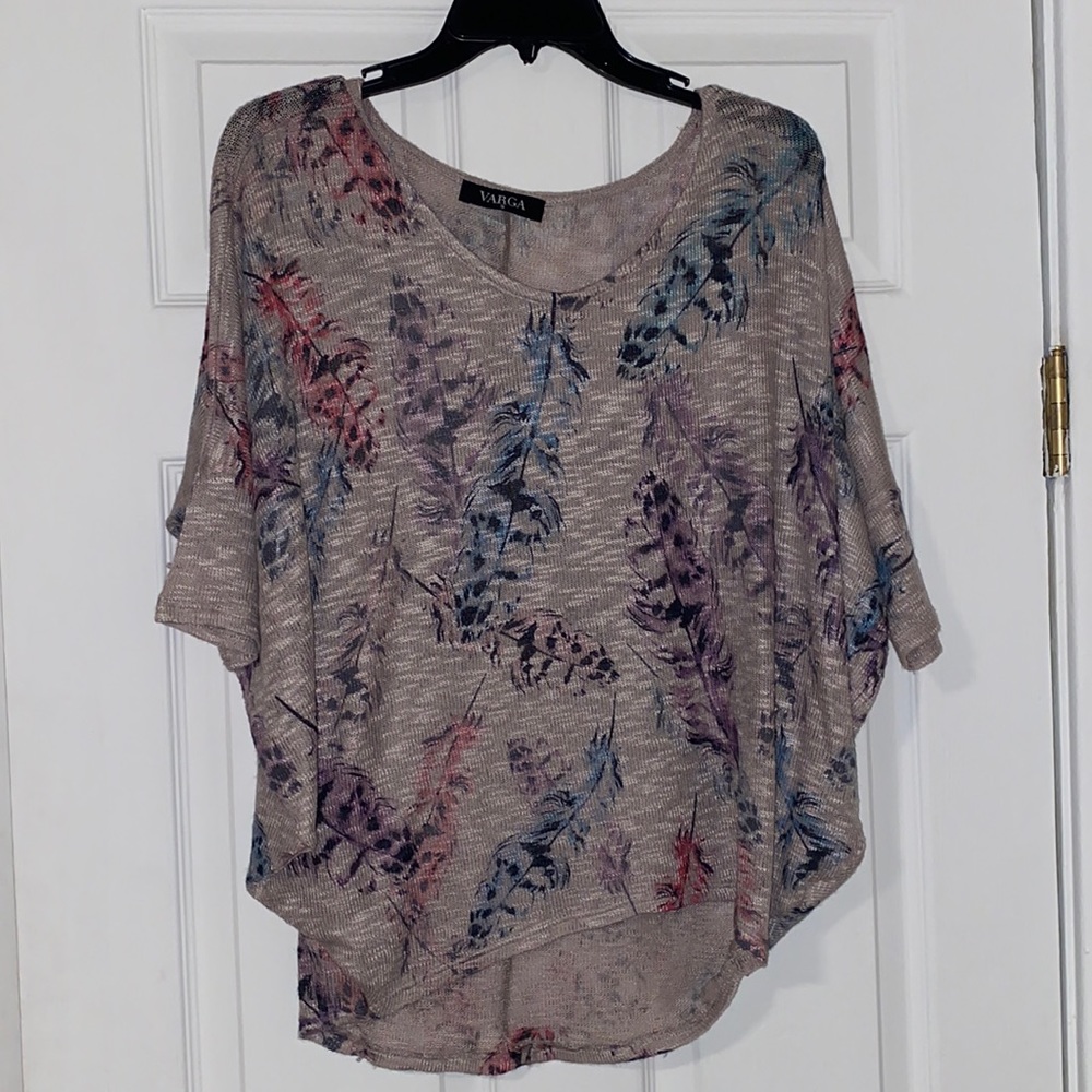 Floral knit sweater